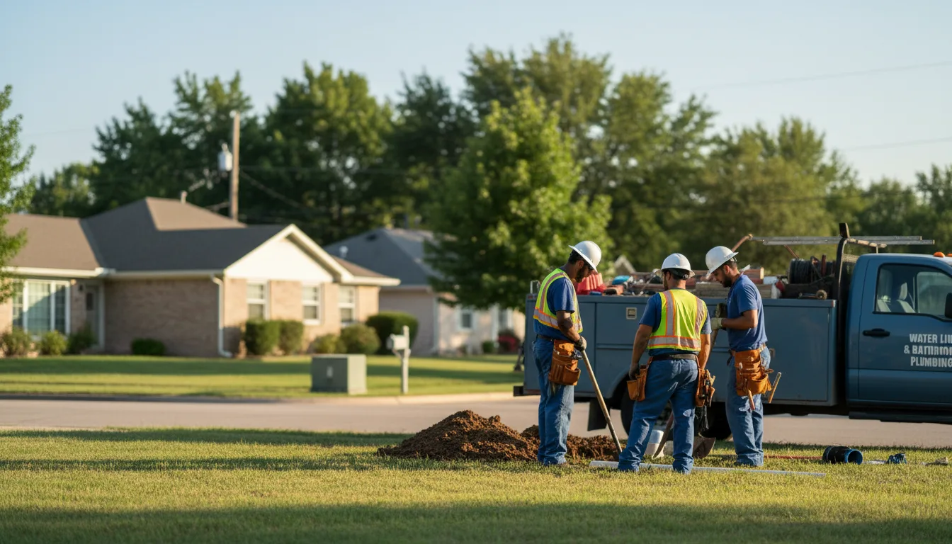 Residential water line and bathroom plumbing service in Cannelburg, IN